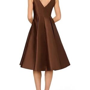Adrianna Papell Chocolate Brown Midi Dress
